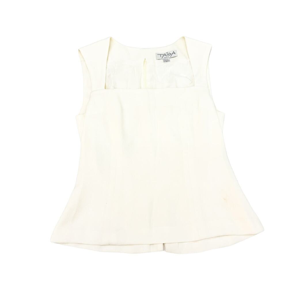 Taiga Paris Cream Sleeveless Dress Top Size 6 USA